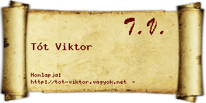 Tót Viktor névjegykártya